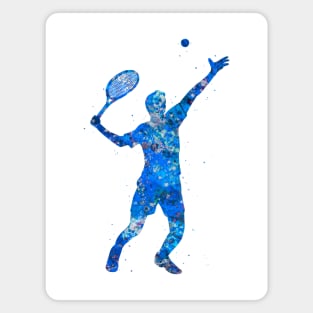 Tennis player blue art Magnet